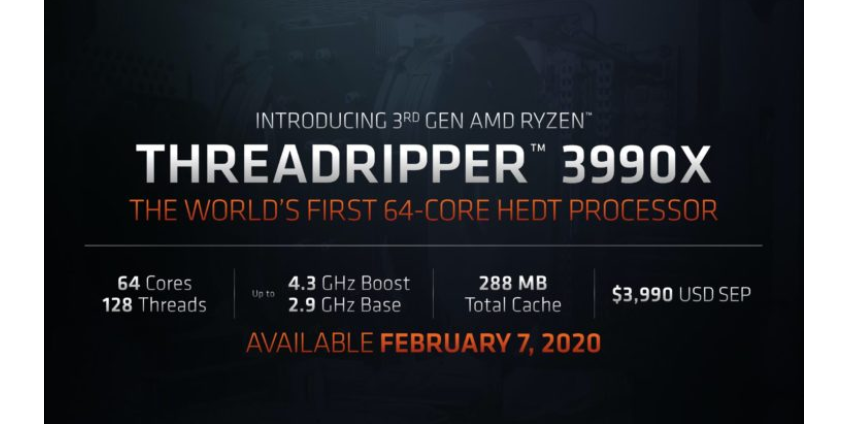 AMD выпускает 64-ядерный процессор Ryzen Threadripper 3990X - совершенный вычислительный чип со 128 потоками