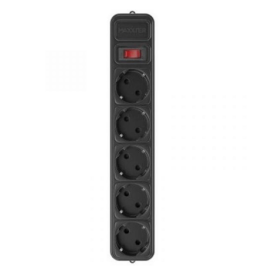 Сетевой фильтр Maxxter SPM5-G-6B 1.8 м 5 розеток Black