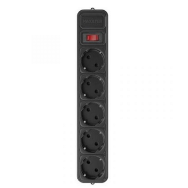 Сетевой фильтр Maxxter SPM5-G-6B 1.8 м 5 розеток Black