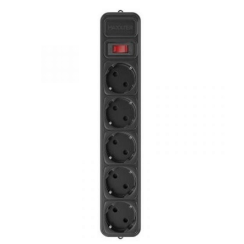 Сетевой фильтр Maxxter SPM5-G-6B 1.8 м 5 розеток Black