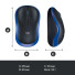 Миша бездротова Logitech M185 Blue (910-002236)