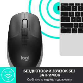 Мышь беспроводная Logitech M190 Wireless Mid Grey (910-005906)