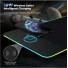 Килимок для миші з бездротовим зарядним пристроєм Choetech (T543-F) RGB Illuminated 15W Wireless Charging Mouse Pad