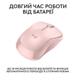Мышь беспроводная Logitech M240 Silent Rose (910-007121)