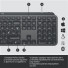 Клавіатура бездротова Logitech MX Keys Advanced for Business Wireless Illuminated UA Graphite (920-010251)
