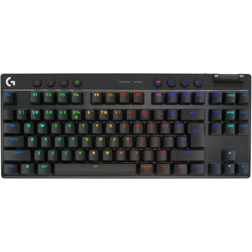 Клавiатура бездротова Logitech G PRO X TKL Lightspeed Black Tactile (920-012136)