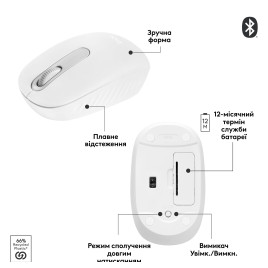 Мышь беспроводная Logitech M196 Off White (910-007460)