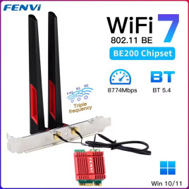 Беспроводной адаптер Fenvi FV-BE200NG Wi-Fi 7, Bluetooth 5.4 Adapter, Tri-band 2.4G/5G/6GHz