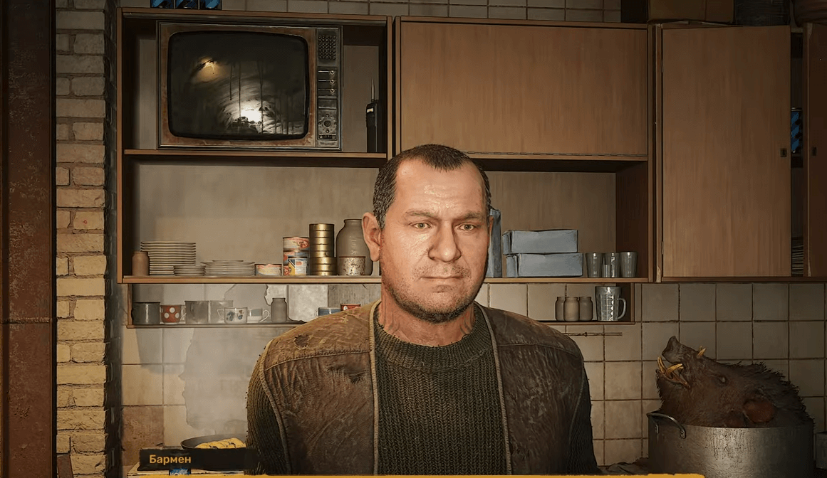 бармен у барі STALKER-2